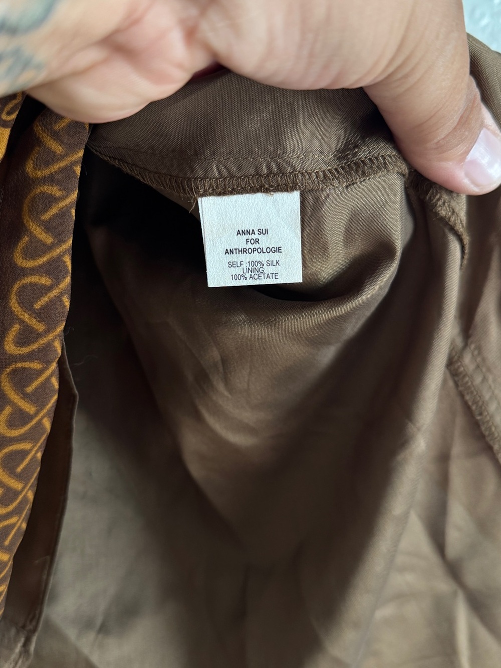 Anna Sui X Anthropologie Silk Mini dress - Picture 3 of 6